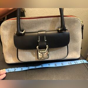 Dooney & Bourke Black and Tan Satchel